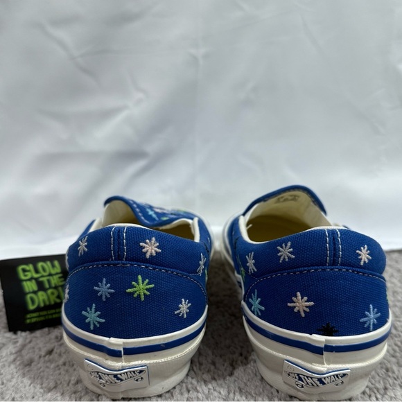 NEW Vans Blue KiraKira Slip On Glow in Dark, AOI Better Gift Shop Collab M6 W7.5 - Picture 8 of 12